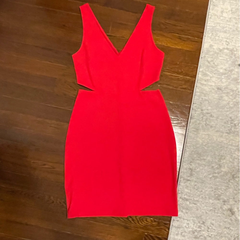 Express Red Cut Out Dress. Size S - fits in between a small and medium